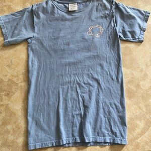 Comfort Colors Blue Short Sleeve Tee with Chest Design